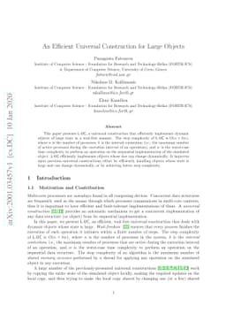 An Efficient Universal Construction for Large Objects
