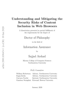 Understanding and Mitigating the Security Risks of Content Inclusion in
  Web Browsers
