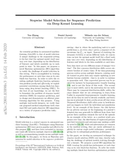 Stepwise Model Selection for Sequence Prediction via Deep Kernel
  Learning