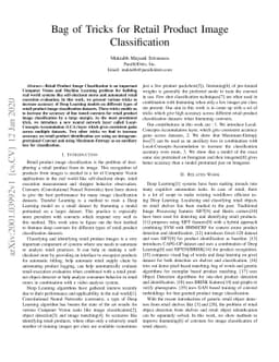 Bag of Tricks for Retail Product Image Classification
