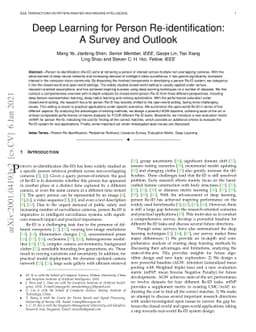 Deep Learning for Person Re-identification: A Survey and Outlook