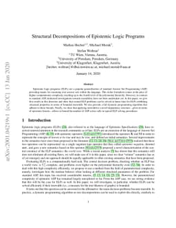 Structural Decompositions of Epistemic Logic Programs