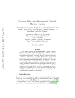 Universal Differential Equations for Scientific Machine Learning