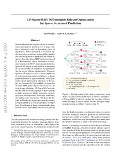 LP-SparseMAP: Differentiable Relaxed Optimization for Sparse Structured
  Prediction
