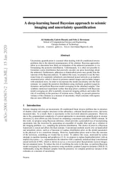 A deep-learning based Bayesian approach to seismic imaging and
  uncertainty quantification