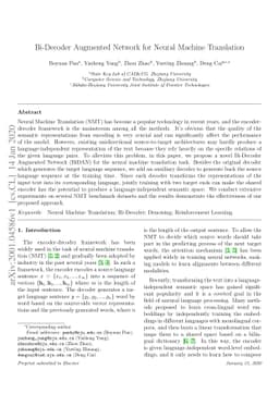 Bi-Decoder Augmented Network for Neural Machine Translation