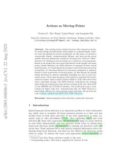 Actions as Moving Points