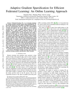 Adaptive Gradient Sparsification for Efficient Federated Learning: An
  Online Learning Approach