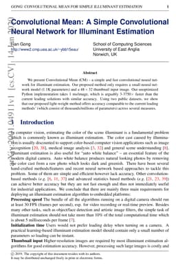 Convolutional Mean: A Simple Convolutional Neural Network for Illuminant
  Estimation
