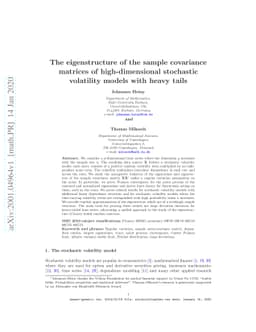 The eigenstructure of the sample covariance matrices of high-dimensional
  stochastic volatility models with heavy tails