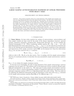 Large sample autocovariance matrices of linear processes with heavy
  tails