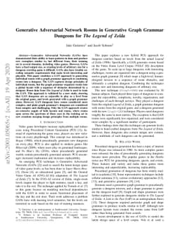 Generative Adversarial Network Rooms in Generative Graph Grammar
  Dungeons for The Legend of Zelda