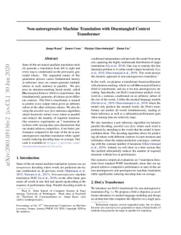 Non-Autoregressive Machine Translation with Disentangled Context
  Transformer
