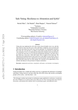 Safe Voting: Resilience to Abstention and Sybils