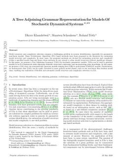 A Tree Adjoining Grammar Representation for Models Of Stochastic
  Dynamical Systems
