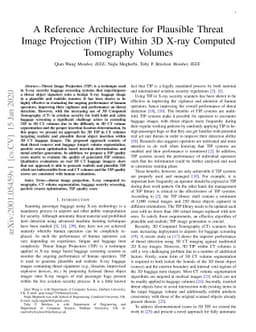 A Reference Architecture for Plausible Threat Image Projection (TIP)
  Within 3D X-ray Computed Tomography Volumes