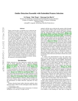 Outlier Detection Ensemble with Embedded Feature Selection