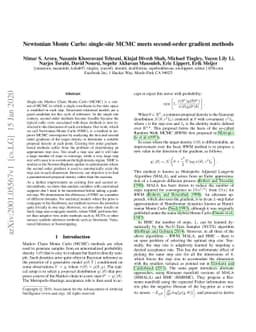 Newtonian Monte Carlo: single-site MCMC meets second-order gradient
  methods
