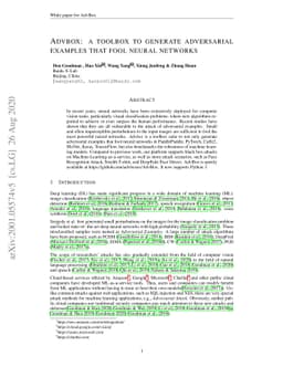 Advbox: a toolbox to generate adversarial examples that fool neural
  networks