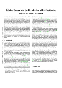 Delving Deeper into the Decoder for Video Captioning