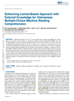 Enhancing lexical-based approach with external knowledge for Vietnamese
  multiple-choice machine reading comprehension