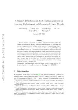 A Support Detection and Root Finding Approach for Learning
  High-dimensional Generalized Linear Models