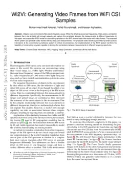 Wi2Vi: Generating Video Frames from WiFi CSI Samples