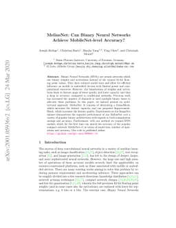 MeliusNet: Can Binary Neural Networks Achieve MobileNet-level Accuracy?