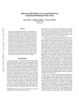 Inferring Individual Level Causal Models from Graph-based Relational
  Time Series