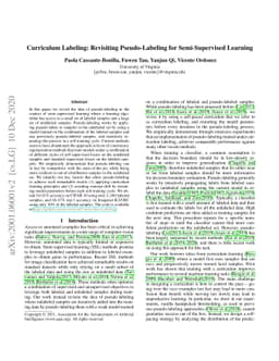 Curriculum Labeling: Revisiting Pseudo-Labeling for Semi-Supervised
  Learning