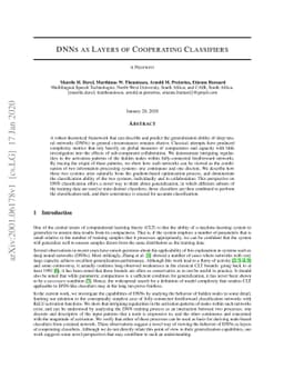 DNNs as Layers of Cooperating Classifiers