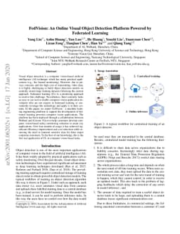 FedVision: An Online Visual Object Detection Platform Powered by
  Federated Learning