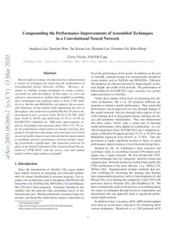 Compounding the Performance Improvements of Assembled Techniques in a
  Convolutional Neural Network