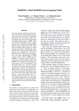 RobBERT: a Dutch RoBERTa-based Language Model