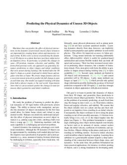 Predicting the Physical Dynamics of Unseen 3D Objects