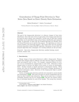 Generalization of Change-Point Detection in Time Series Data Based on
  Direct Density Ratio Estimation