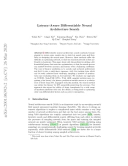 Latency-Aware Differentiable Neural Architecture Search