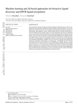 Machine learning and AI-based approaches for bioactive ligand discovery
  and GPCR-ligand recognition