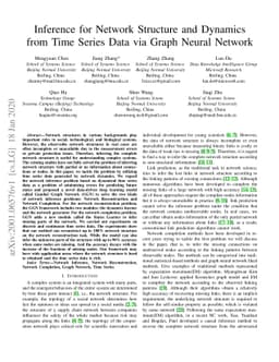 Inference for Network Structure and Dynamics from Time Series Data via
  Graph Neural Network