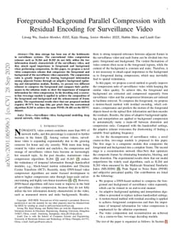 A Foreground-background Parallel Compression with Residual Encoding for
  Surveillance Video