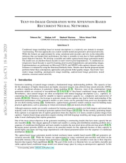 Text-to-Image Generation with Attention Based Recurrent Neural Networks
