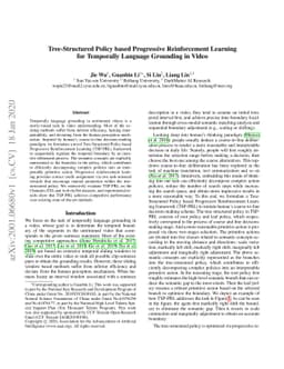 Tree-Structured Policy based Progressive Reinforcement Learning for
  Temporally Language Grounding in Video