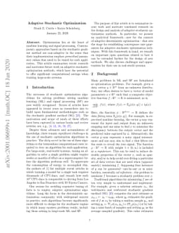 Adaptive Stochastic Optimization