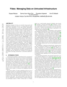 Fides: Managing Data on Untrusted Infrastructure