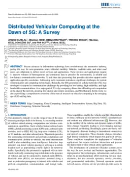 Distributed Vehicular Computing at the Dawn of 5G: a Survey