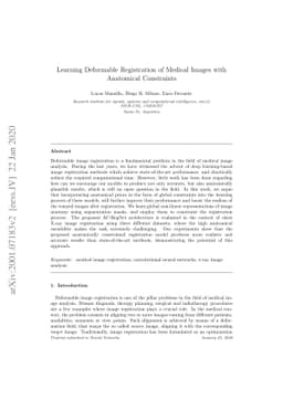 Learning Deformable Registration of Medical Images with Anatomical
  Constraints