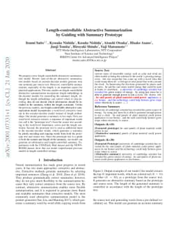 Length-controllable Abstractive Summarization by Guiding with Summary
  Prototype