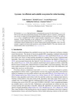 Lyceum: An efficient and scalable ecosystem for robot learning