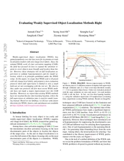 Evaluating Weakly Supervised Object Localization Methods Right