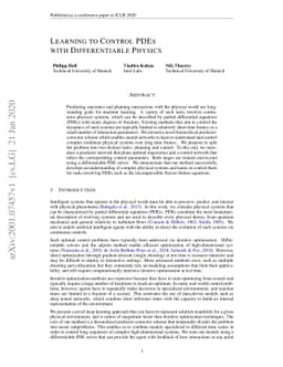 Learning to Control PDEs with Differentiable Physics
